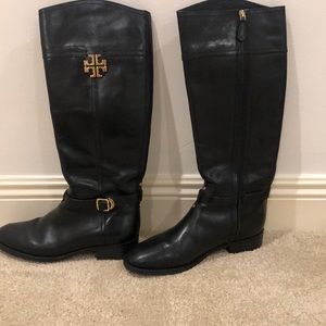 Tory Burch women’s black leather boots size 8.5